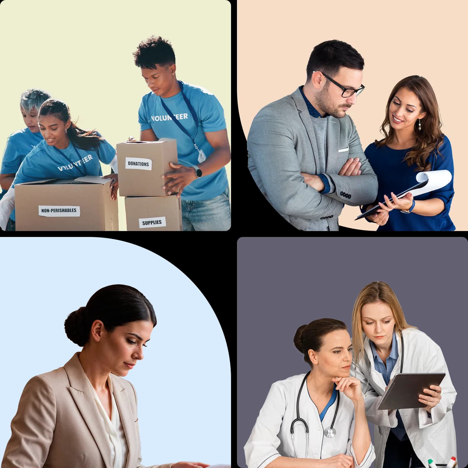 Payroll teams and service firm support illustration